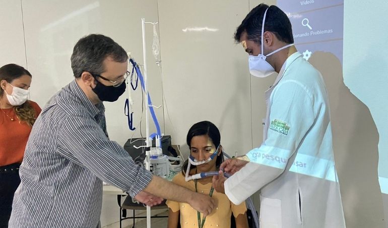 Equipes participam de treinamento sobre oxigenoterapia de alto fluxo no HSA