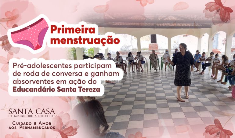 Pré-adolescentes participam de roda de conversa sobre primeira menstruação