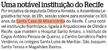 Alepe homenageia a SCM em Sessão Solene