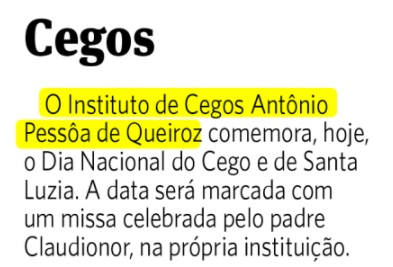 IAPQ comemora o Dia Nacional do Cego e de Santa Luzia