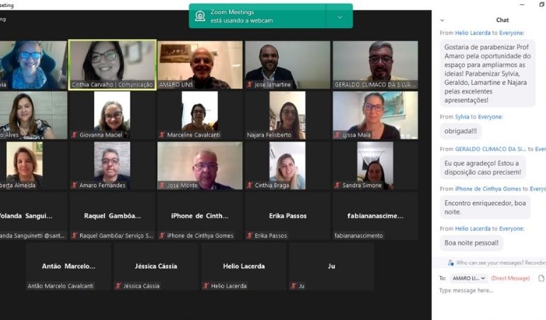 Lideranças da Santa Casa Recife dialogam sobre gestão de Saúde em videoconferência