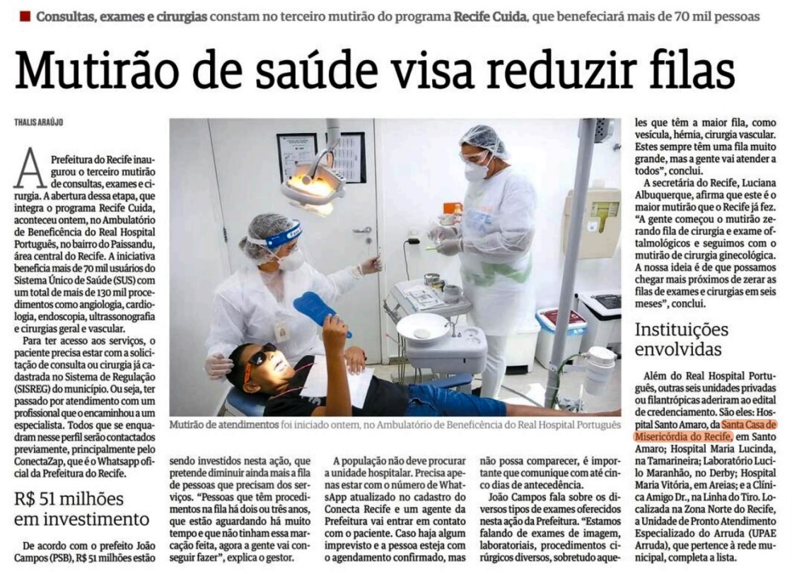 HSA participa do mutirão de saúde inaugurado pela Prefeitura